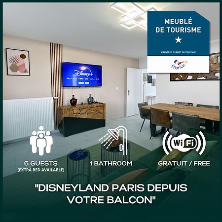 Le Chessy Disney - Logement Pour 6 A Disneyland Paris Avec Vue Sur Le Feu D Artifice Eksteriør billede