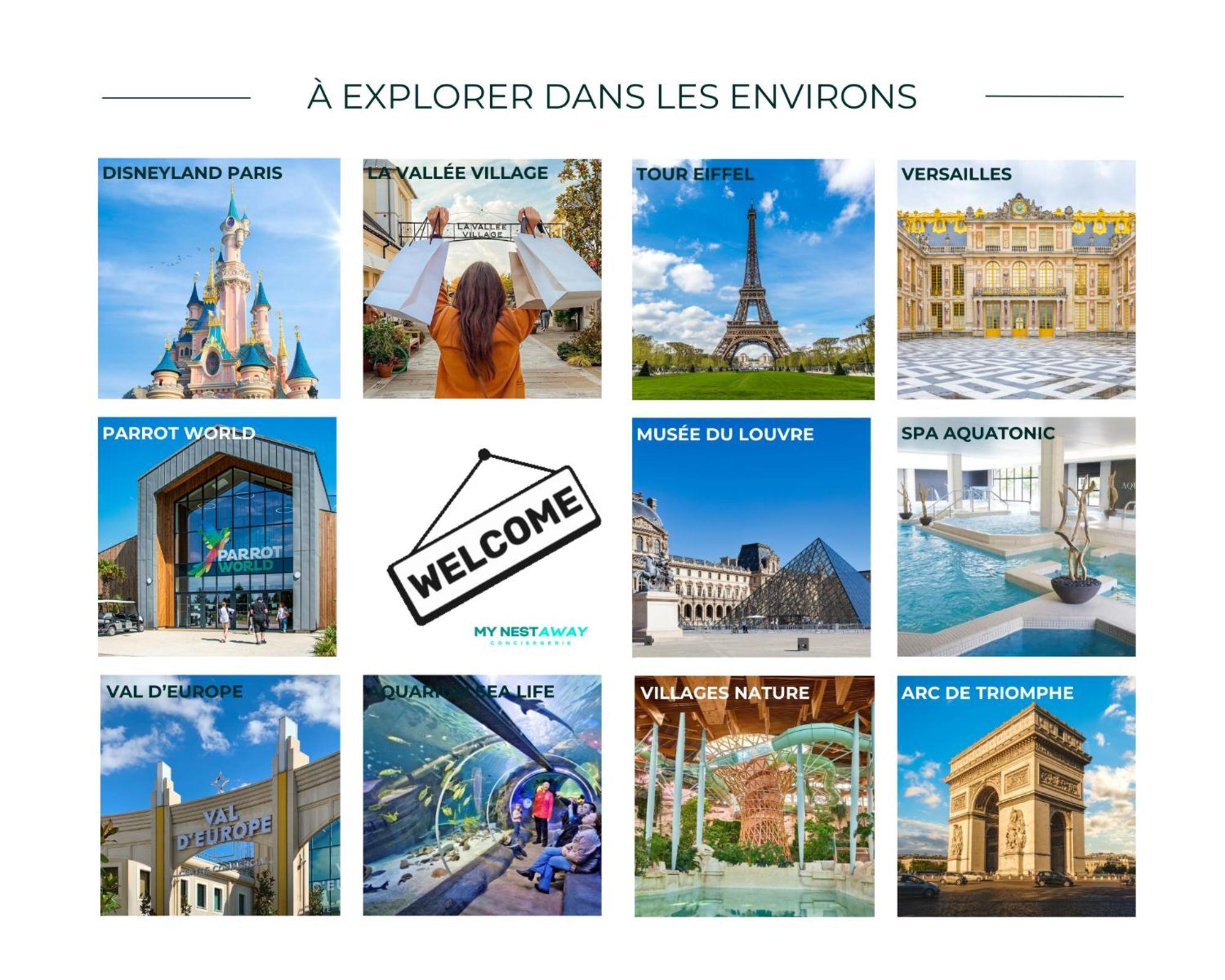 Le Chessy Disney - Logement Pour 6 A Disneyland Paris Avec Vue Sur Le Feu D Artifice Eksteriør billede